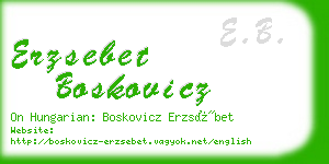 erzsebet boskovicz business card